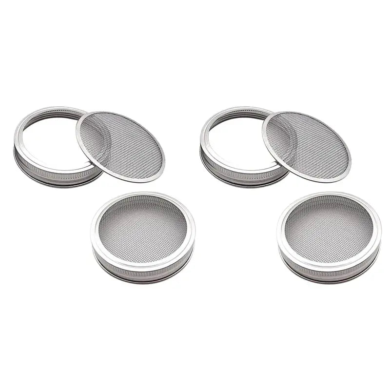 Stainless Steel Sprouting Jar Lid x 4