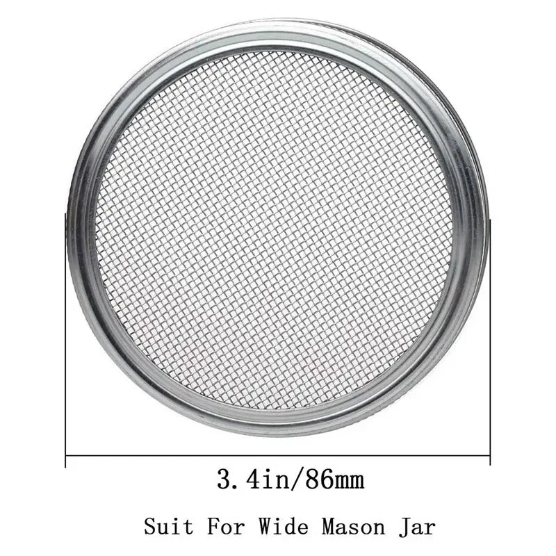 Stainless Steel Sprouting Jar Lid x 4