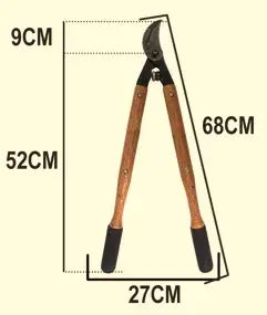 Wood Handle Long Pruner Garden Branch Pruning Shears Loppers Tools Anti-Slip Grip Hand Tools Gardening Fruit Tree Scissors