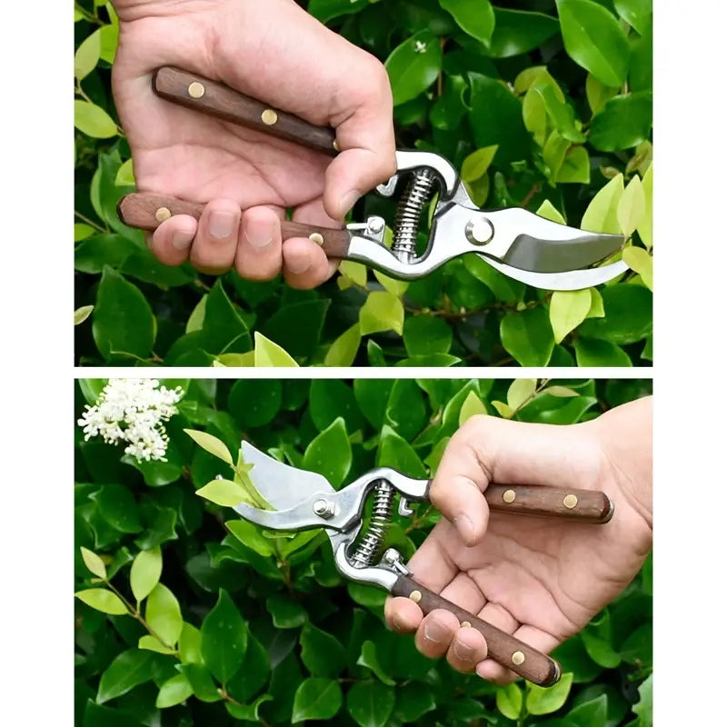 Wooden Handle Pruning Shears
