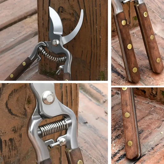 Wooden Handle Pruning Shears