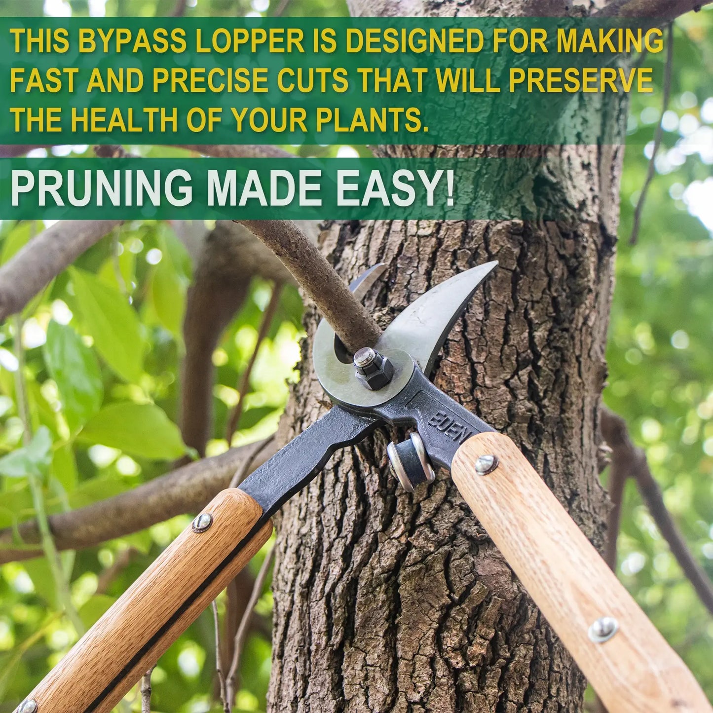 Wood Handle Long Pruner Garden Branch Pruning Shears Loppers Tools Anti-Slip Grip Hand Tools Gardening Fruit Tree Scissors