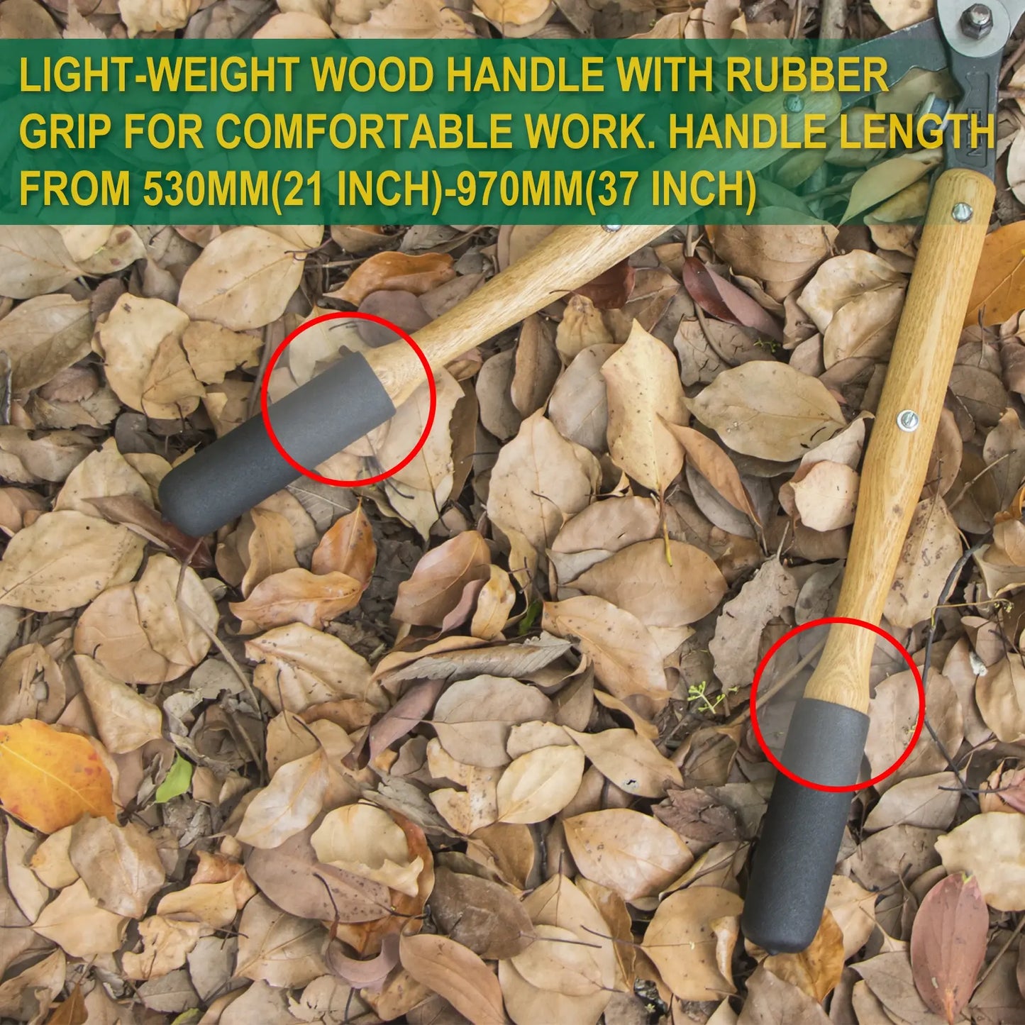 Wood Handle Long Pruner Garden Branch Pruning Shears Loppers Tools Anti-Slip Grip Hand Tools Gardening Fruit Tree Scissors